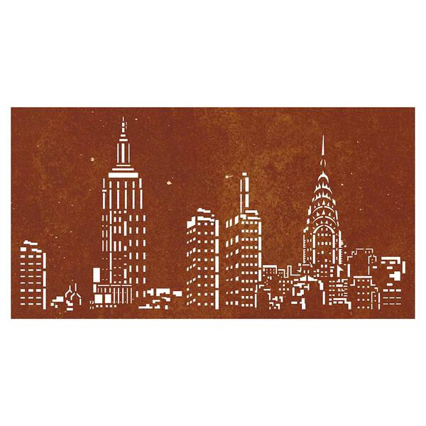 vidaXL Decor perete de grădină 105x55 cm design orizont oțel Corten