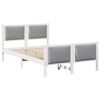 vidaXL Cadru de pat cu headboard Gri deschis 120 x 190 cm țesătură