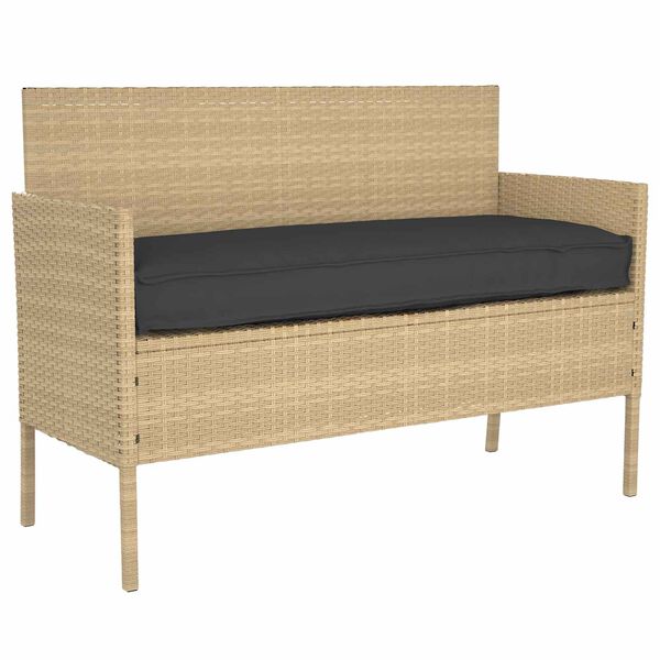 vidaXL Set de perne pentru palet 2 pcs Negru 150 x 40 x 8 cm țesătură