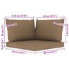 vidaXL Set mobilier de grădină cu perne gri taupe, 5 piese