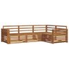 vidaXL Set de canapele de exterior 4 pcs natural Lemn Solid de Acacia
