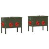 vidaXL Feeder pentru pui 2 pcs Verde măsliniu 41,5 x 20,5 x 33 cm