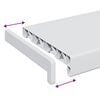 vidaXL Prag de fereastră Alb 60 x 20 x 4,5 cm PVC