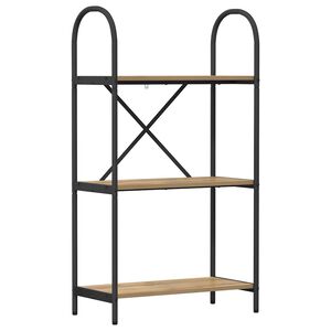 vidaXL Raft pentru cărți 3 niveluri 60 x 30 x 109 cm Lemn prelucrat
