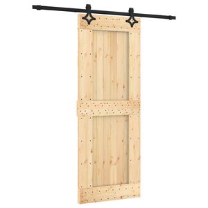 vidaXL Ușă glisantă 80 x 210 cm Lemn de Pin Solid (Nefinisat)