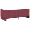 vidaXL Cadru de pat colțar cu headboard bordo 100 x 200 cm țesătură