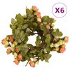 vidaXL Ghirlande de flori, 6 buc., roșu apus soare, 215 cm