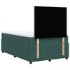 vidaXL Pat box spring cu saltea, verde &icirc;nchis, 120x200 cm, catifea