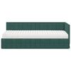 vidaXL Cadru de pat colțar cu saltea cu headboard 2 pcs Verde Catifea