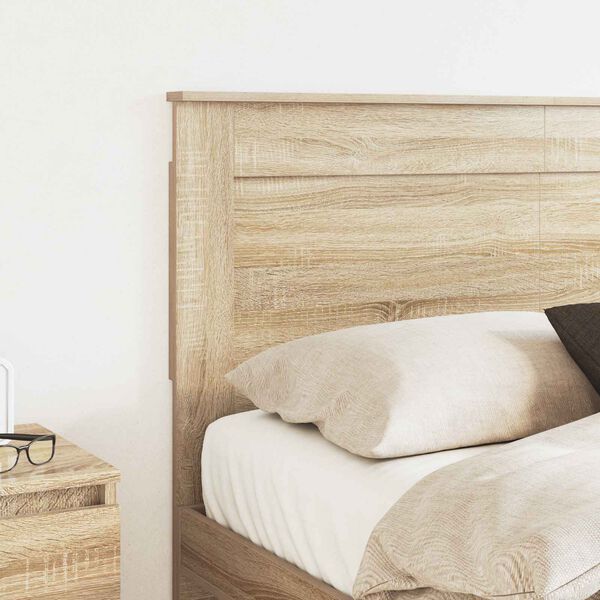 vidaXL Tăblie cap cu headboard Stejar Sonoma 150 cm Lemn compozit