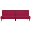 vidaXL Canapea extensibilă cu 2 locuri, roșu vin, catifea
