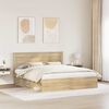 vidaXL Cadru de pat cu headboard Sonoma 180 x 200 cm Lemn de pin masiv