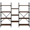 vidaXL Bibliotecă, stejar maro, 160x28,5x136,5 cm, lemn prelucrat
