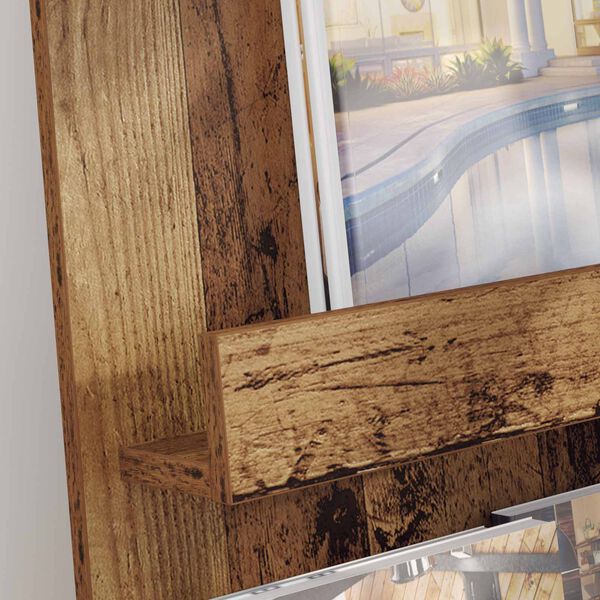 vidaXL Raft pentru reviste Lemn vechi 43 x 11 x 102 cm Lemn compozit