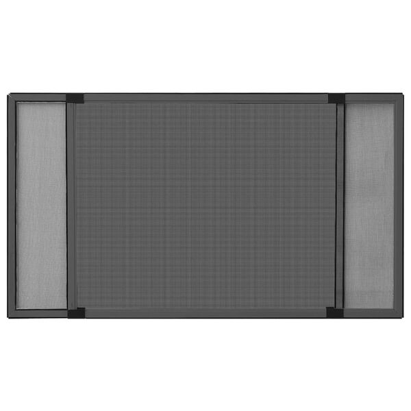vidaXL Plasă insecte extensibilă ferestre, antracit, (75-143)x50 cm