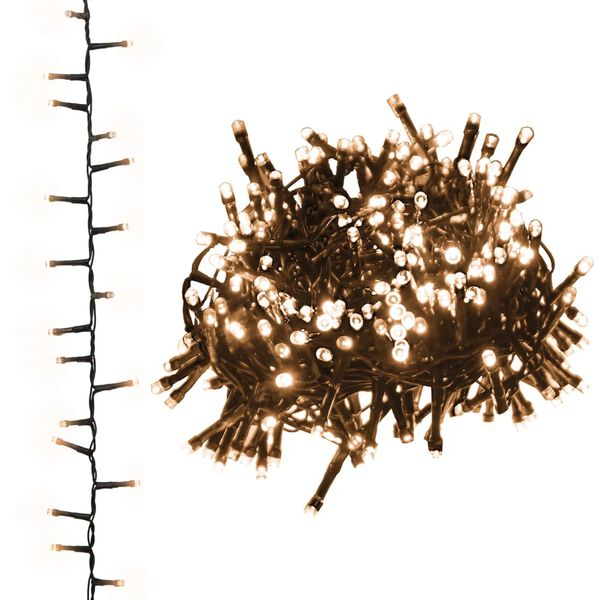 vidaXL Instalație compactă cu 3000 LED-uri, alb cald, 65 m, PVC