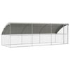 vidaXL Cușcă pentru c&acirc;ini 3 pcs Argintiu 6 x 2 x 2 m Oțel galvanizat