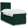 vidaXL Pat box spring cu saltea, verde &icirc;nchis, 90x190 cm, catifea