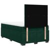 vidaXL Pat box spring cu saltea, verde &icirc;nchis, 120x200 cm, catifea