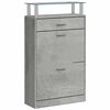 vidaXL Pantofar, gri beton, 63x24x104 cm, lemn prelucrat