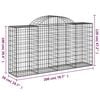 vidaXL Coș gabion arcuit 200x50x100/120 cm fier galvanizat