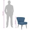 vidaXL Scaun cocktail, albastru, material textil
