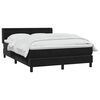 vidaXL Pat box spring cu saltea, negru, 140x210 cm, catifea