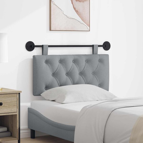 vidaXL Cap de pat suspendat Gri deschis 100 x 55 x 7 cm țesătură