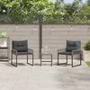 vidaXL Set de Mobilier pentru Exterior cu pernă 3 pcs Gri