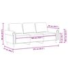 vidaXL Canapea cu 3 locuri, crem, 180 cm, catifea