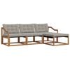 vidaXL Set de canapele de exterior 4 buc. Natural și gri deschis