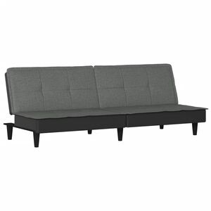 vidaXL Canapea extensibilă, gri &icirc;nchis, material textil