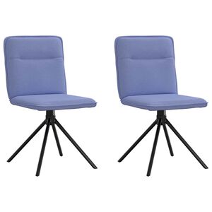 vidaXL Scaune de sufragerie 2 buc țesătură Jeans Blue