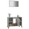 vidaXL Set mobilier de baie, 2 piese, gri beton, lemn compozit
