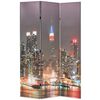 vidaXL Paravan cameră pliabil, 120x170 cm, New York pe timp de noapte