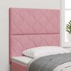 vidaXL Tăblie cap cu headboard Roz 90 cm Catifea
