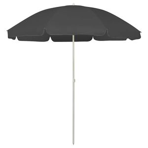 vidaXL Umbrelă de soare de plajă, antracit, 240 cm
