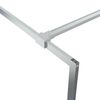 vidaXL Paravan duș walk-in argintiu 90x195 cm sticlă ESG transparentă