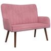 vidaXL Canapea cu 2 locuri Roz 115 x 61 x 87 cm Catifea
