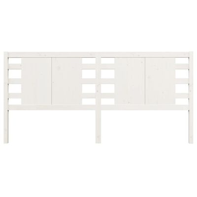 vidaXL Tăblie de pat, alb, 206x4x100 cm, lemn masiv de pin