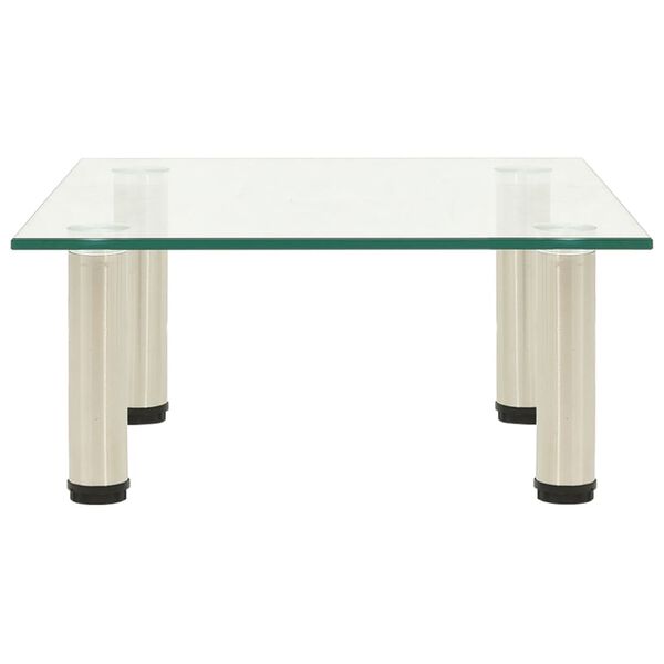 vidaXL Suport TV, transparent, 40 x 35 x 17 cm, sticlă securizată