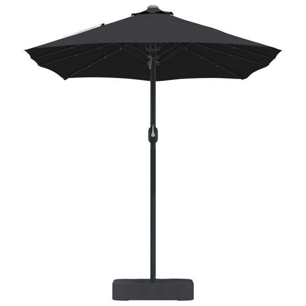vidaXL Parasol de Grădină Negru 385 x 209 x 244 cm Poliester