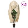 vidaXL Protecții fleece pt plante, fermoar, 10 buc, 70 g/m&sup2; 1,2x1,8 m
