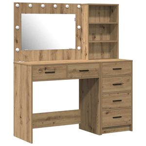 vidaXL Masă de Machiaj 2 buc. Maro 78,5 x 41 x 135 cm Lemn prelucrat