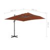 vidaXL Umbrelă de grădină cantilever cu stâlp din aluminiu, teracotă, 400x300 cm