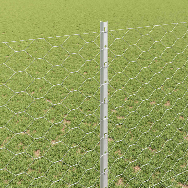 vidaXL Gard cu St&acirc;lp Argintiu 1,5 x 100 m Oțel