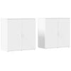 vidaXL Dulapuri, alb, 2 buc., 79x38x80 cm, lemn prelucrat