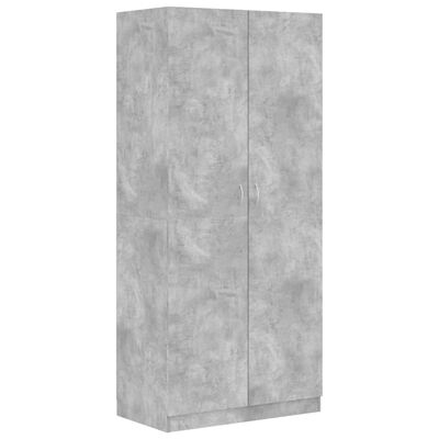 vidaXL Șifonier, gri beton, 90x52x200 cm, PAL
