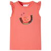 Tricou pentru copii cu m&acirc;neci cu volane, coral, 116