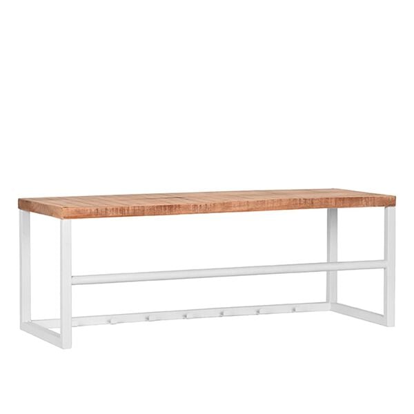 LABEL51 Cuier pentru haine Swing, 80x30x30 cm, lemn/alb